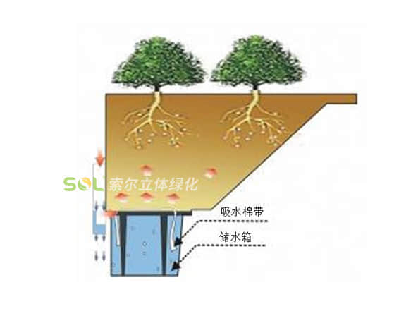 護欄綠化-組合花盆系列灌溉示意圖