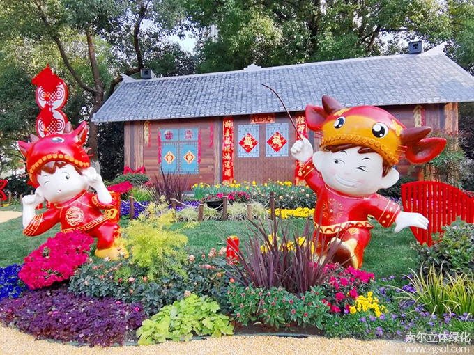 16 2021年1月杭州市下城區(qū)天目山路與莫干山路交叉口春節(jié)主題環(huán)境小品《歡歡喜喜過(guò)大年》  (4).jpg